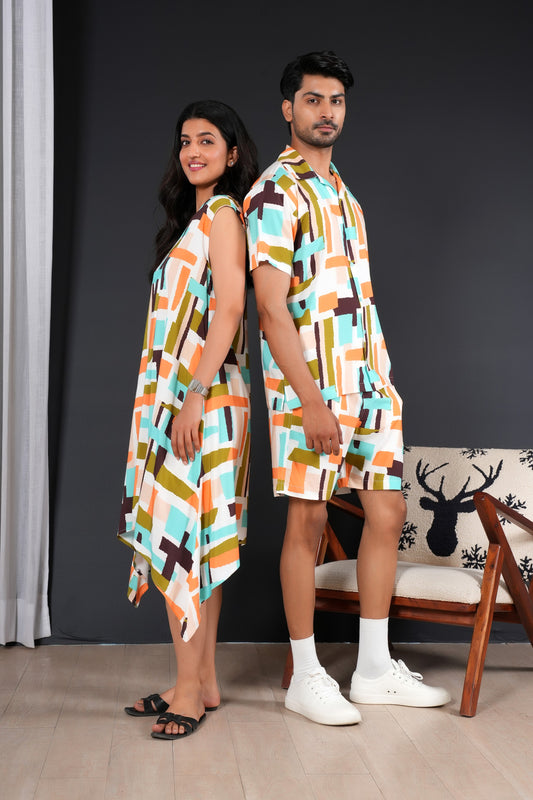 Couples' Twinning Outfits – Matching Tropical Holiday Wear