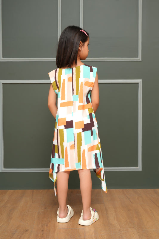 Girls’ Sleeveless A-Line Midi Dress – Soft Viscose Summer Outfit