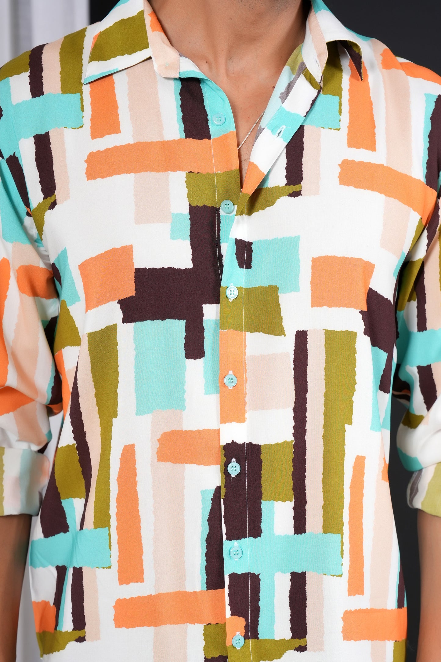 Men’s Full Sleeve Resort Shirt – Breathable Tropical Viscose