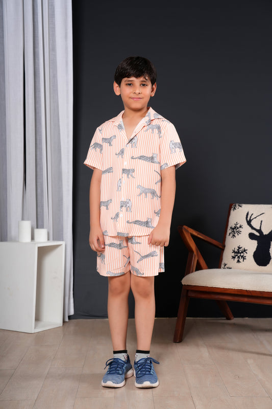 Tropical Co-Ord Set for Boys – Matching Holiday Shirt & Shorts