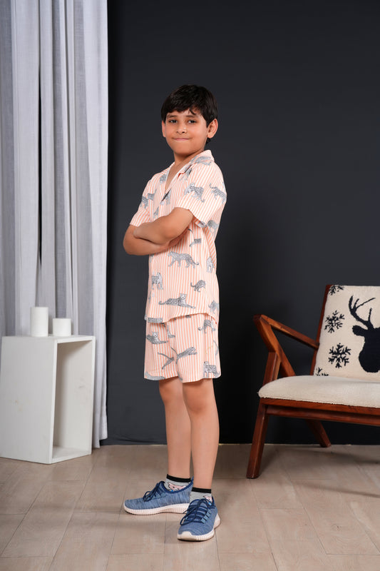 Tropical Co-Ord Set for Boys – Matching Holiday Shirt & Shorts