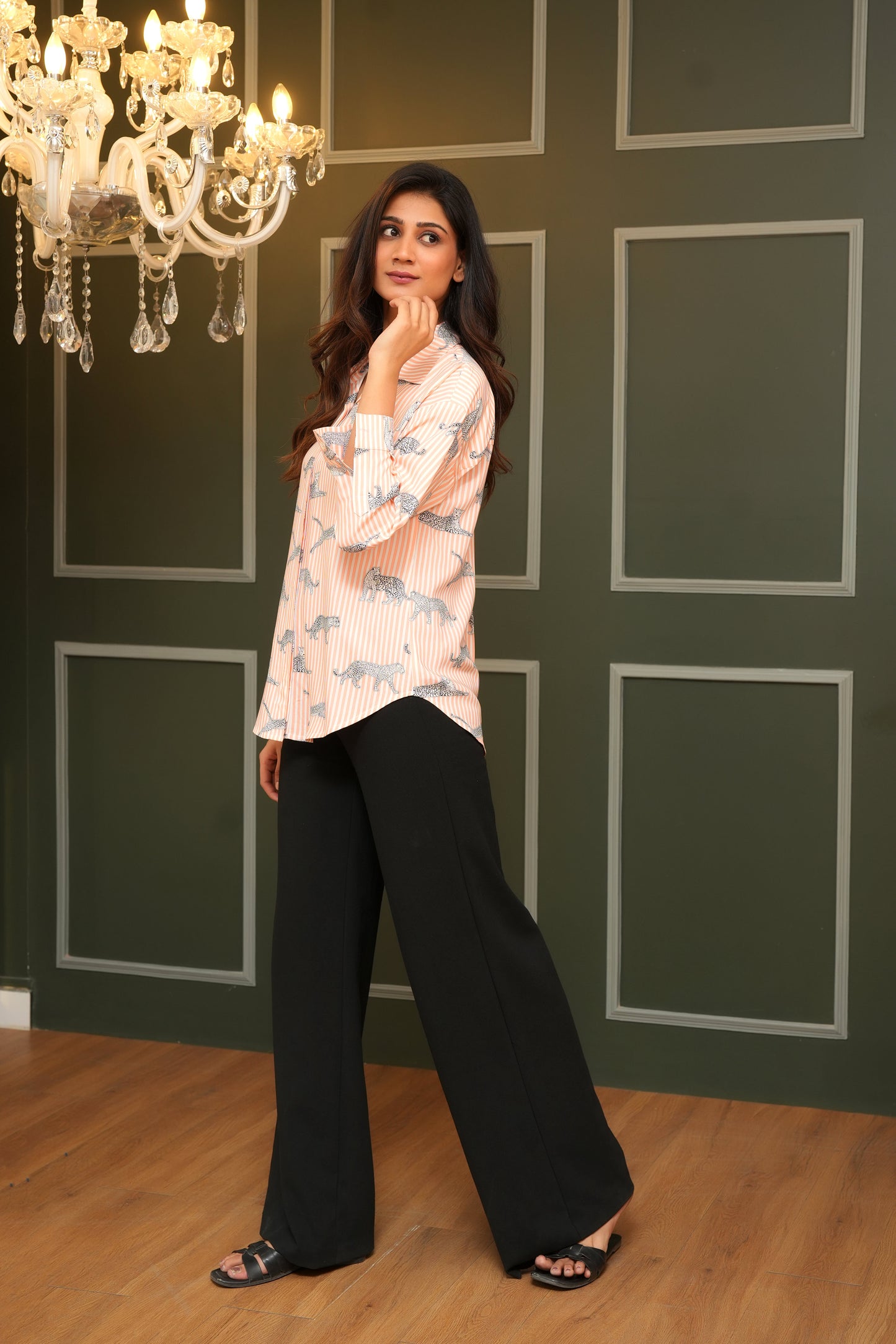 Full Sleeve Shirt for Women – Allover Printed Resort Fashion