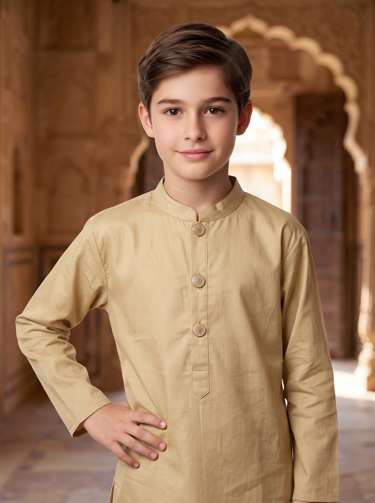 Boys Cotton Kurta Pajama Set – Festive Wear