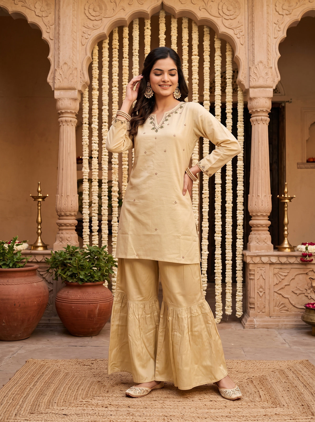 Women’s Cotton Co-Ord Set – Festive Wear