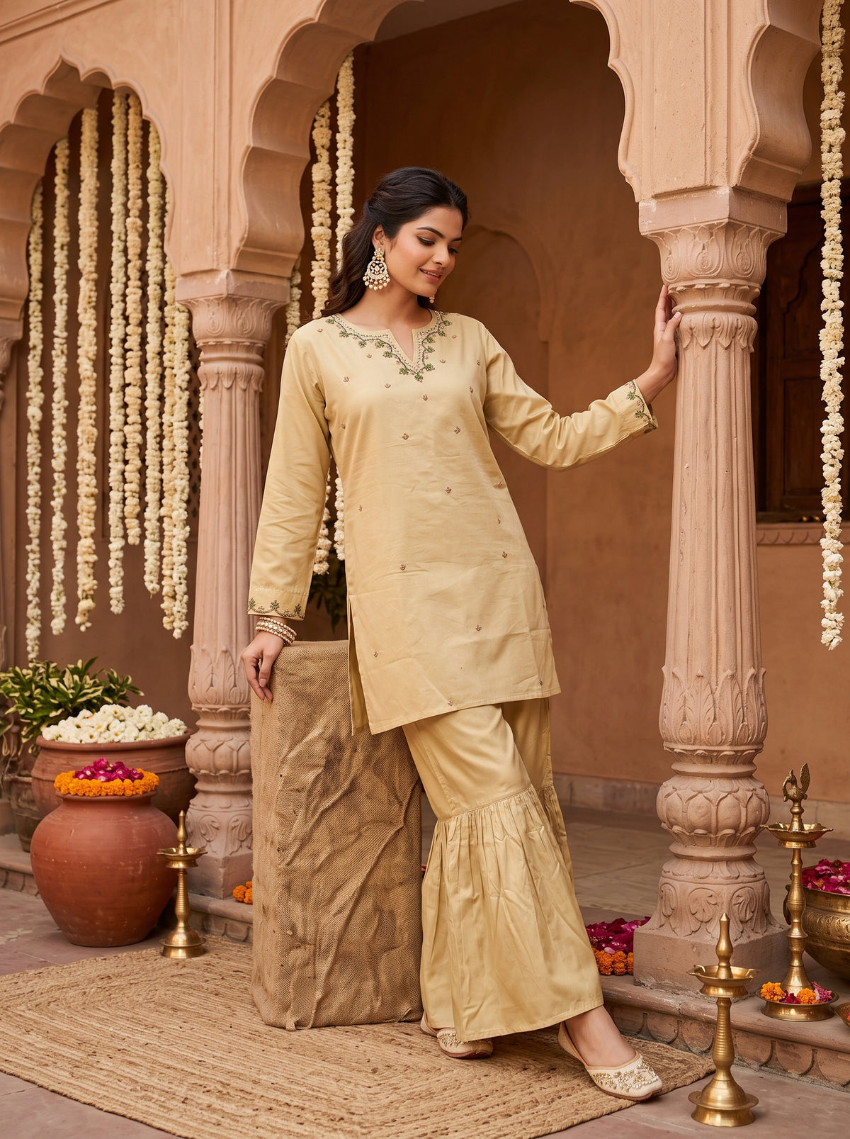 Women’s Cotton Co-Ord Set – Festive Wear