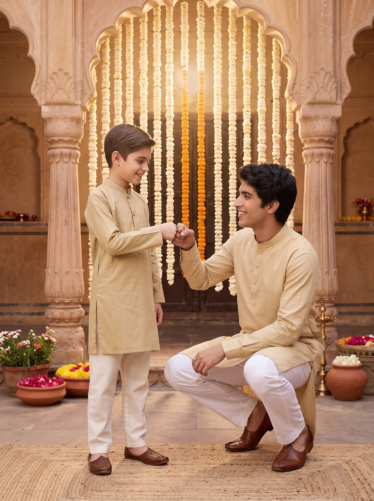 Father & Son Matching Outfits – Cotton Ethnic Wear