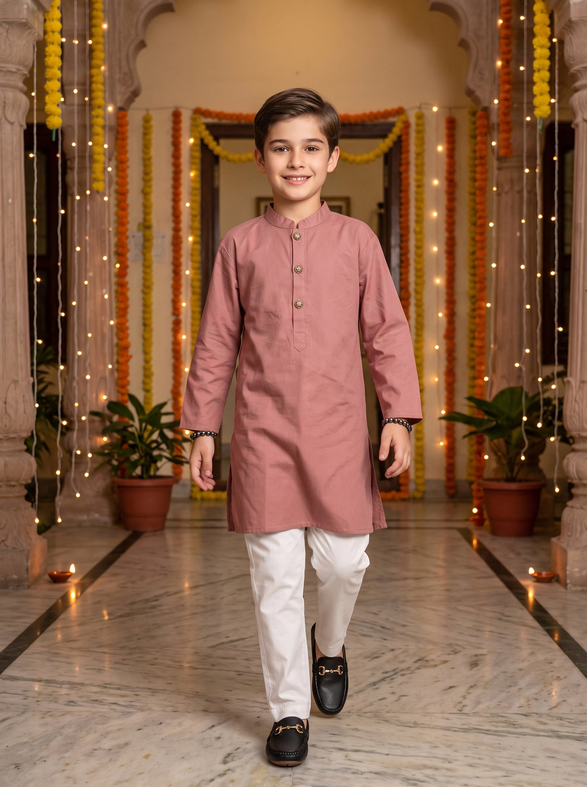 Boys Cotton Kurta Pajama Set – Festive & Wedding Wear