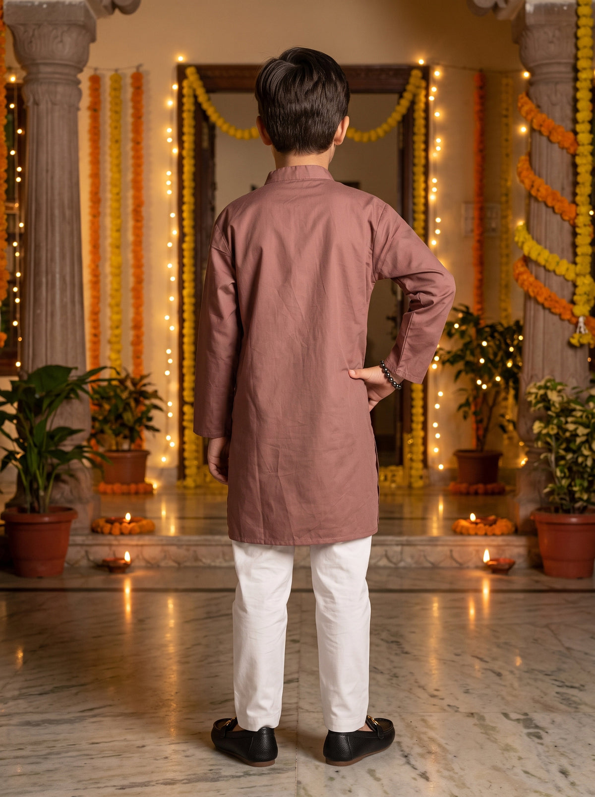 Boys Cotton Kurta Pajama Set – Festive & Wedding Wear