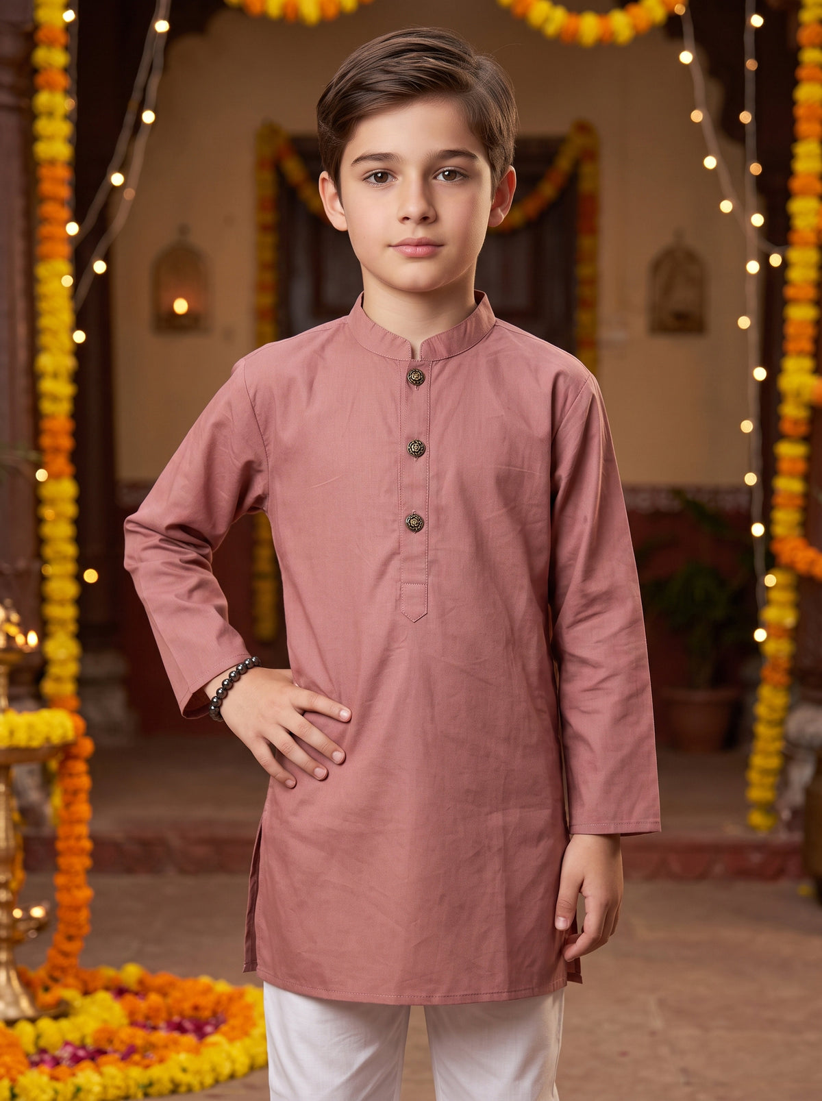 Boys Cotton Kurta Pajama Set – Festive & Wedding Wear