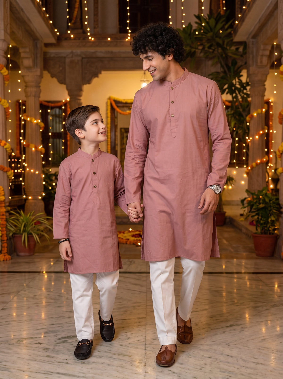 Father & Son Matching Kurta Sets – Cotton Ethnic Wear