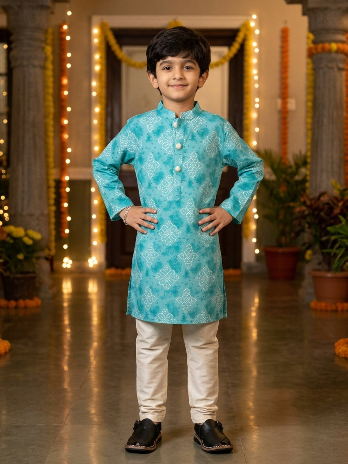 Boys Cotton Kurta Pajama Set – Festive Wear