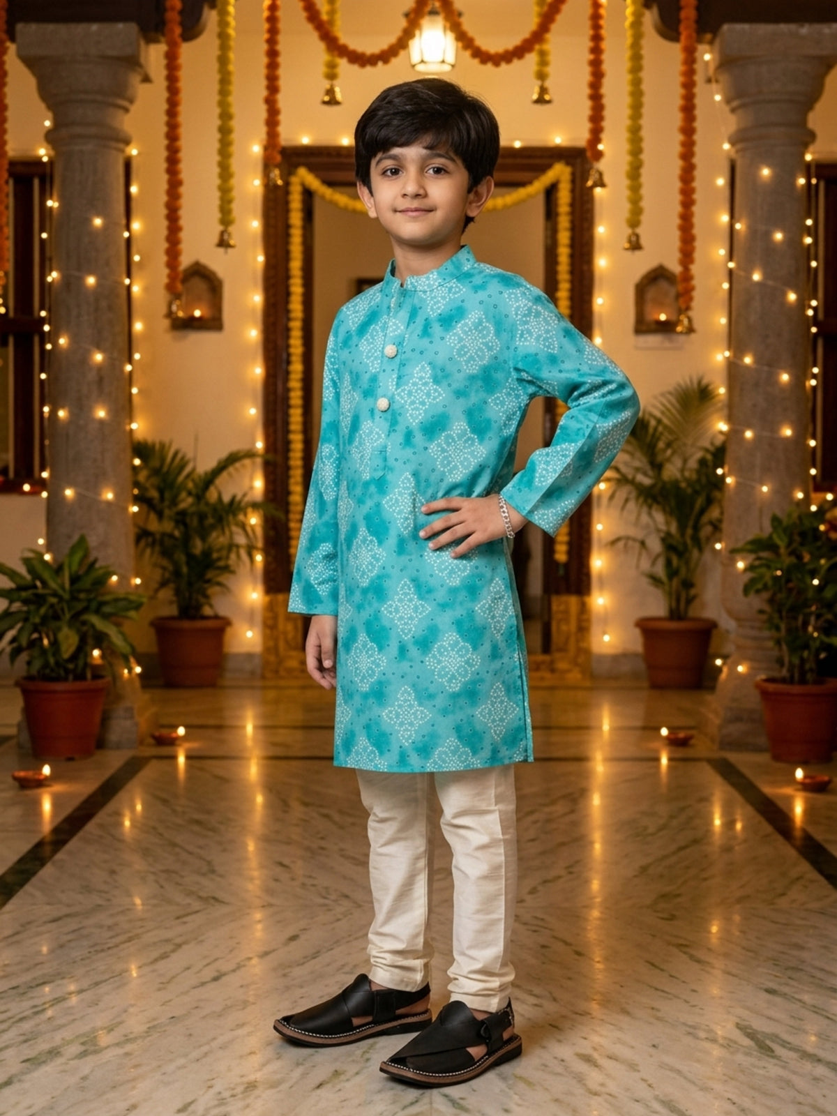 Boys Cotton Kurta Pajama Set – Festive Wear