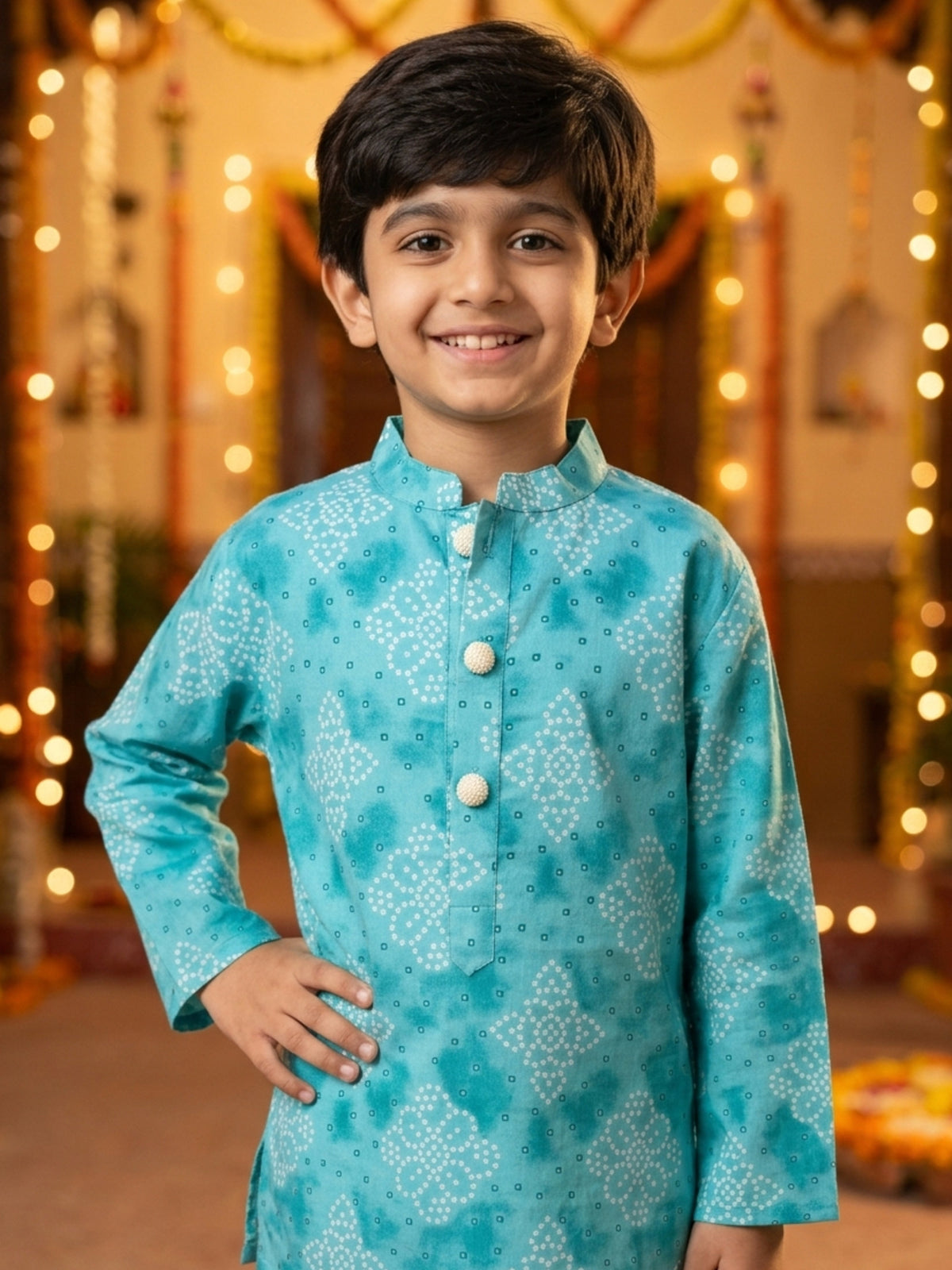 Boys Cotton Kurta Pajama Set – Festive Wear