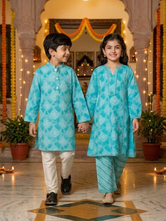 Brother & Sister Matching Outfits – Cotton Ethnic Wear