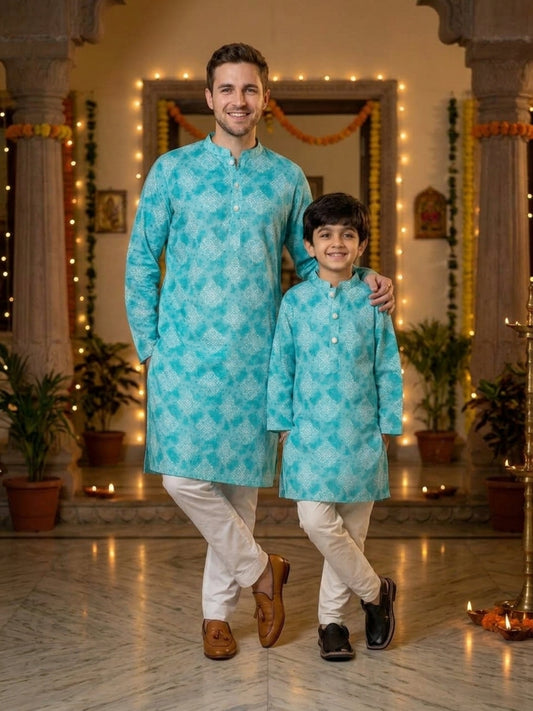 Father & Son Matching Outfits – Cotton Ethnic Wear