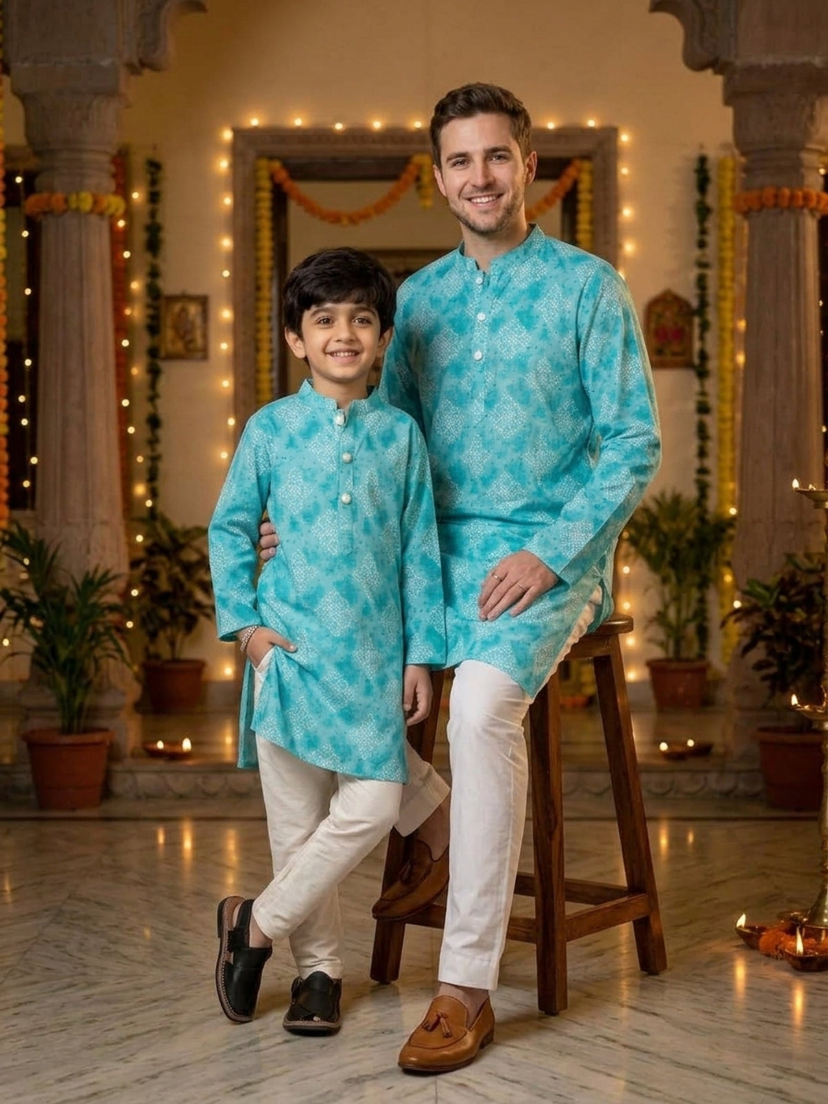 Father & Son Matching Outfits – Cotton Ethnic Wear
