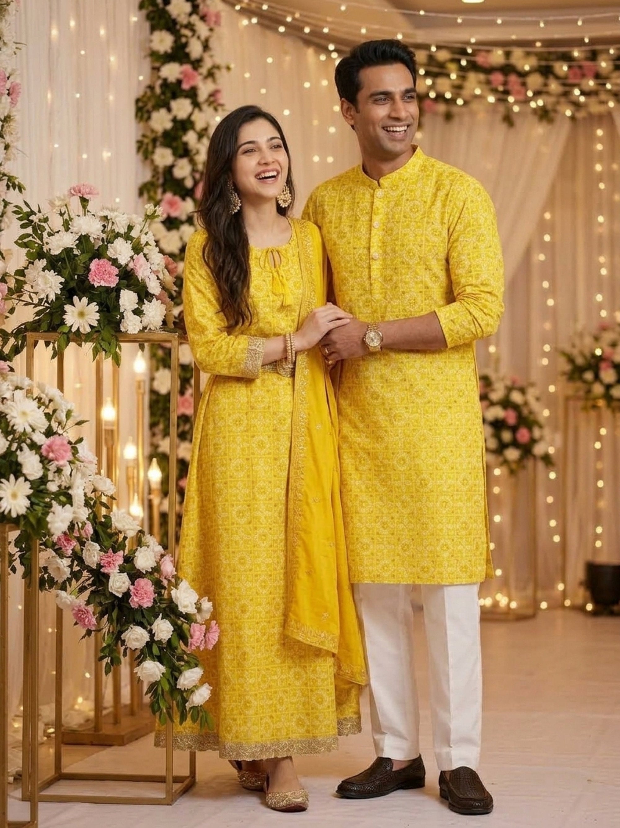Couple Twinning Ethnic Outfits – 100% Cotton