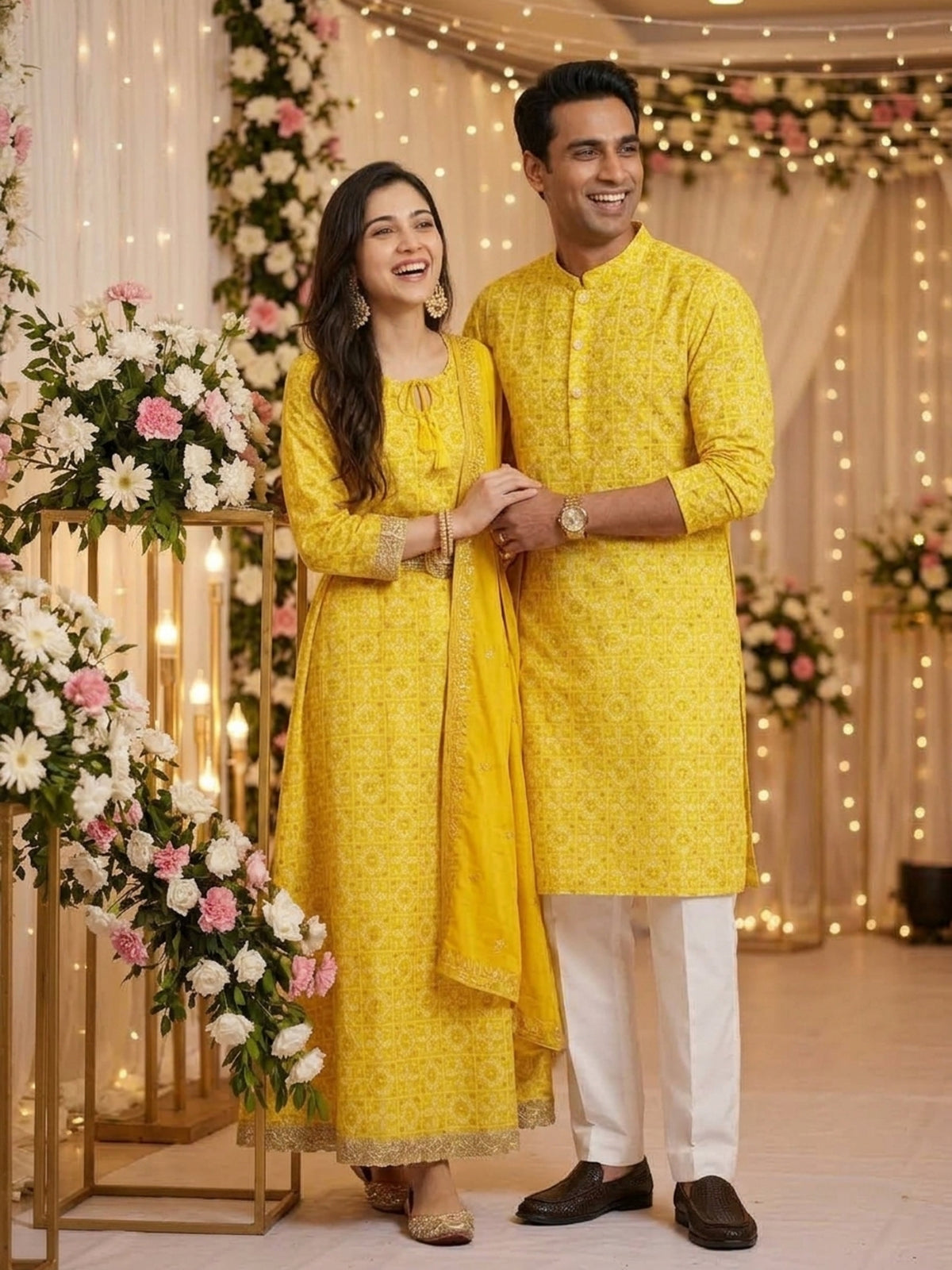 Couple Twinning Ethnic Outfits – 100% Cotton