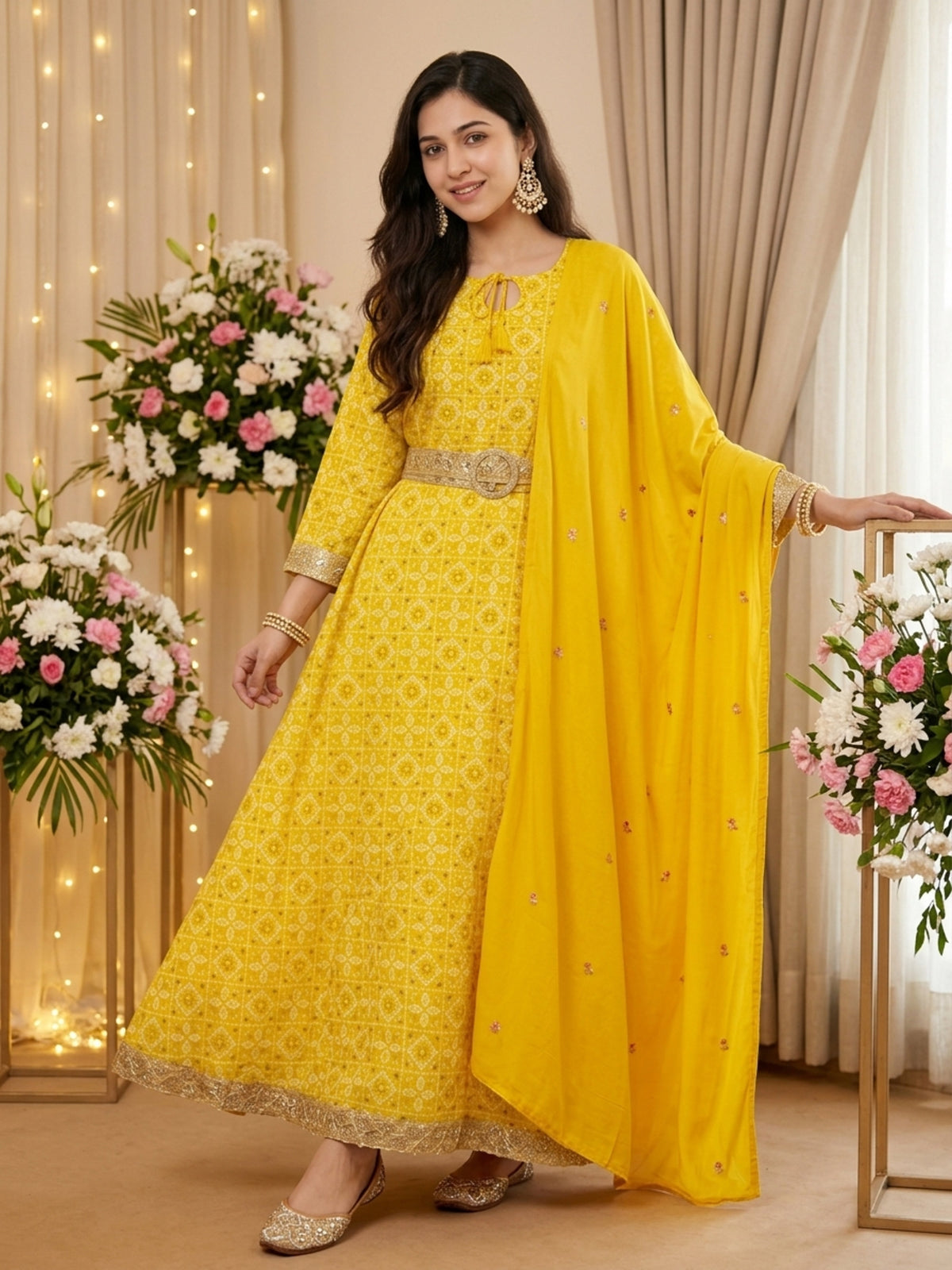 Women’s 3-Piece Straight Kurta Set – Cotton Ethnic Wear