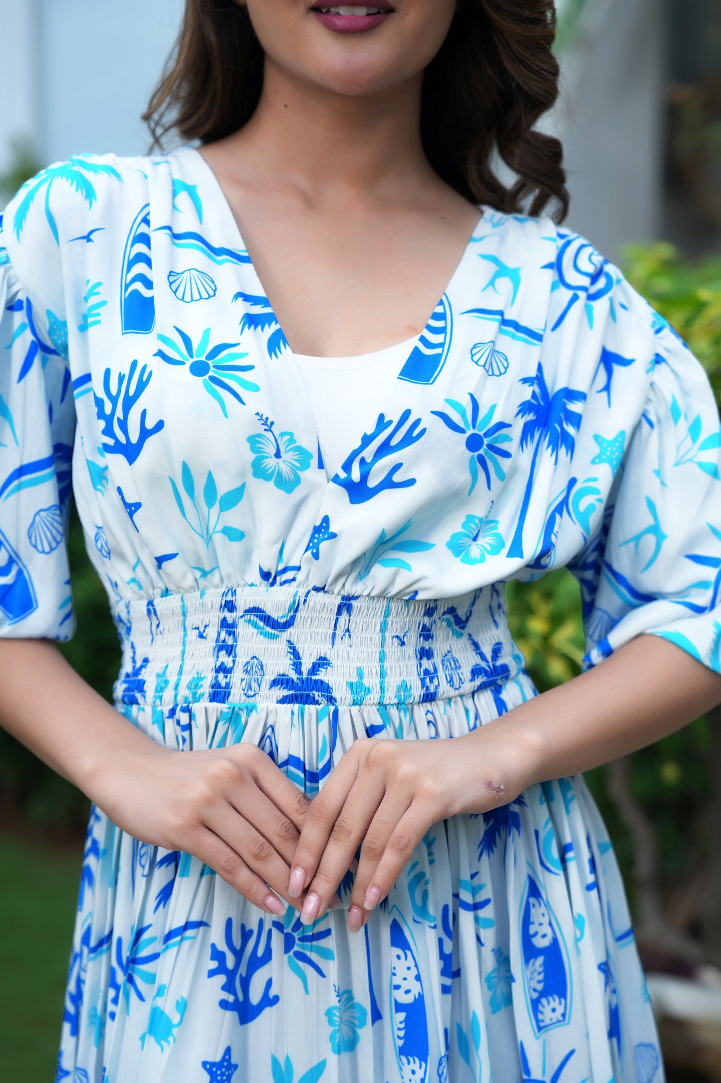 Womens Short Beach Dress – V Neck Resort Outfit for Vacation Dinner Birthday and Holiday Party