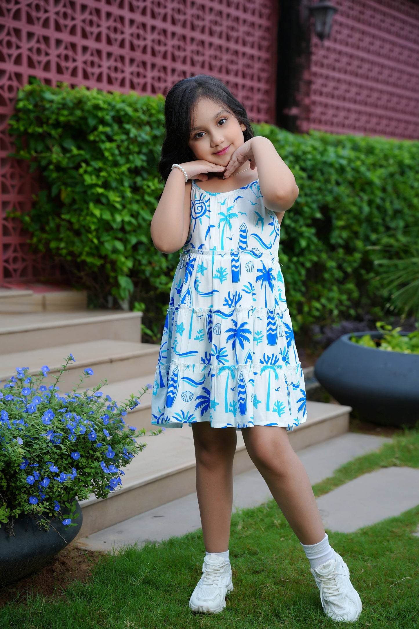 Girls Short Beach Dress – Vacation Pool Party Birthday and Holiday Outfit