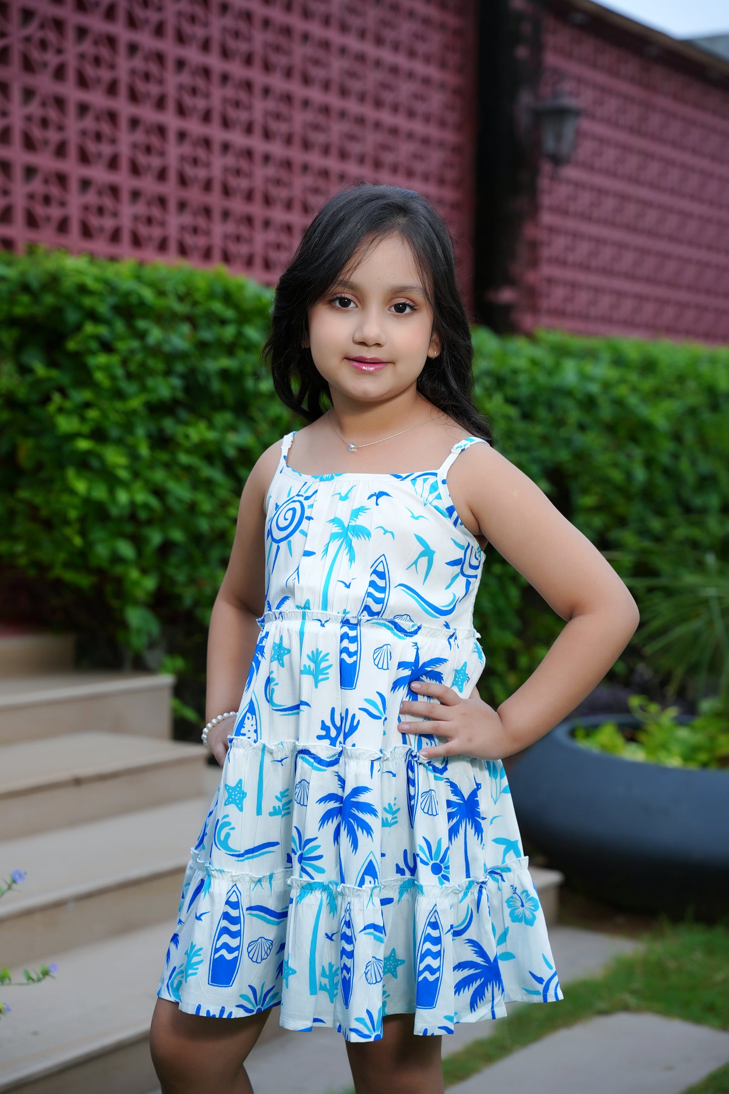Girls Short Beach Dress – Vacation Pool Party Birthday and Holiday Outfit