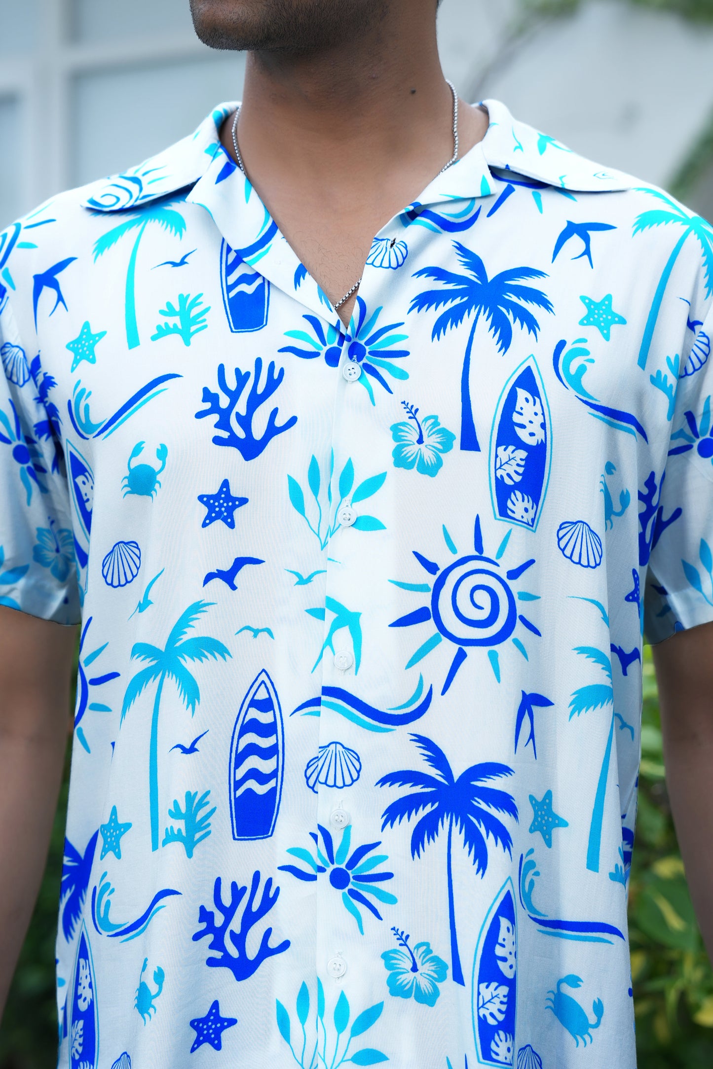 Mens Short Sleeve Beach Shirt – Pool Party Resort Holiday and Vacation Wear