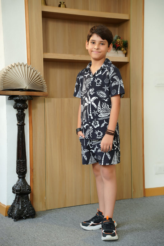 Boy’s Beach Vibes Co-Ord Set – Shirt & Shorts Outfit for Vacations & Birthdays