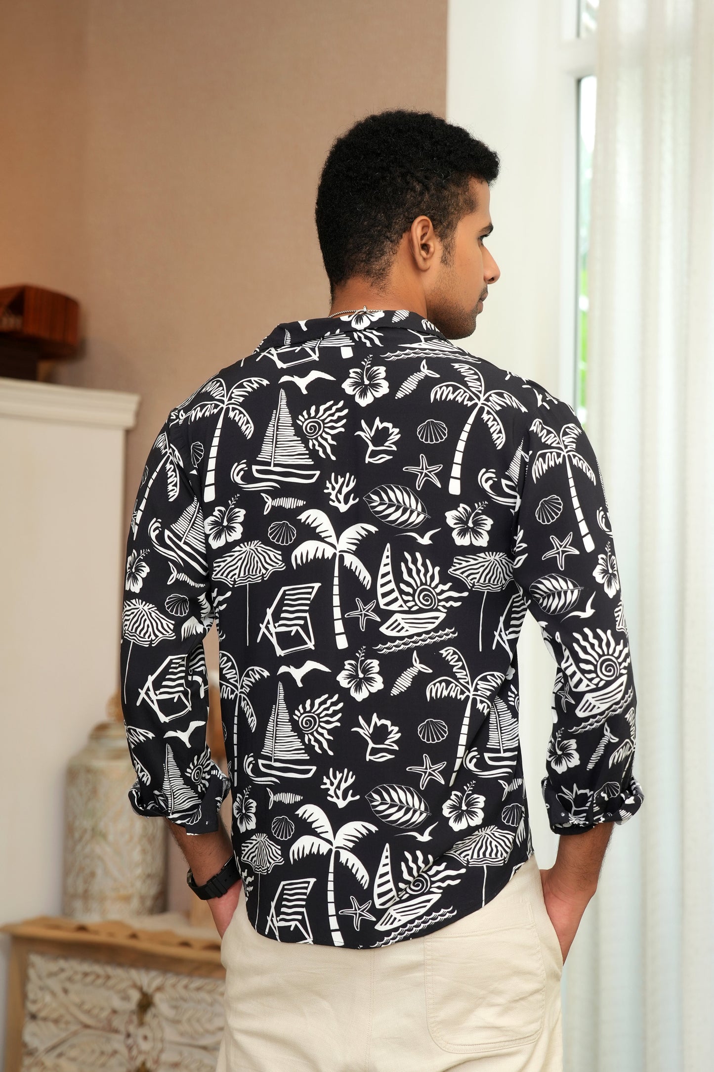 Men’s Full Sleeve Resort Shirt – Vacation & Party Wear