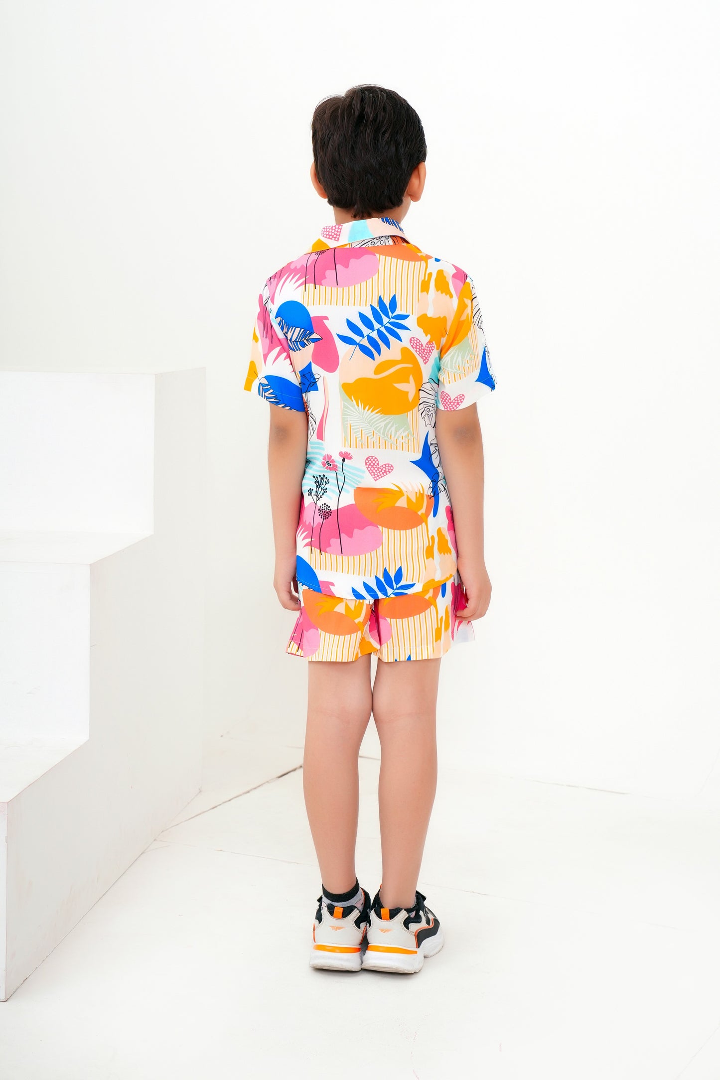Boy’S Tropical Co-Ord Set – Matching Shirt & Shorts Outfit For Beach Vacations