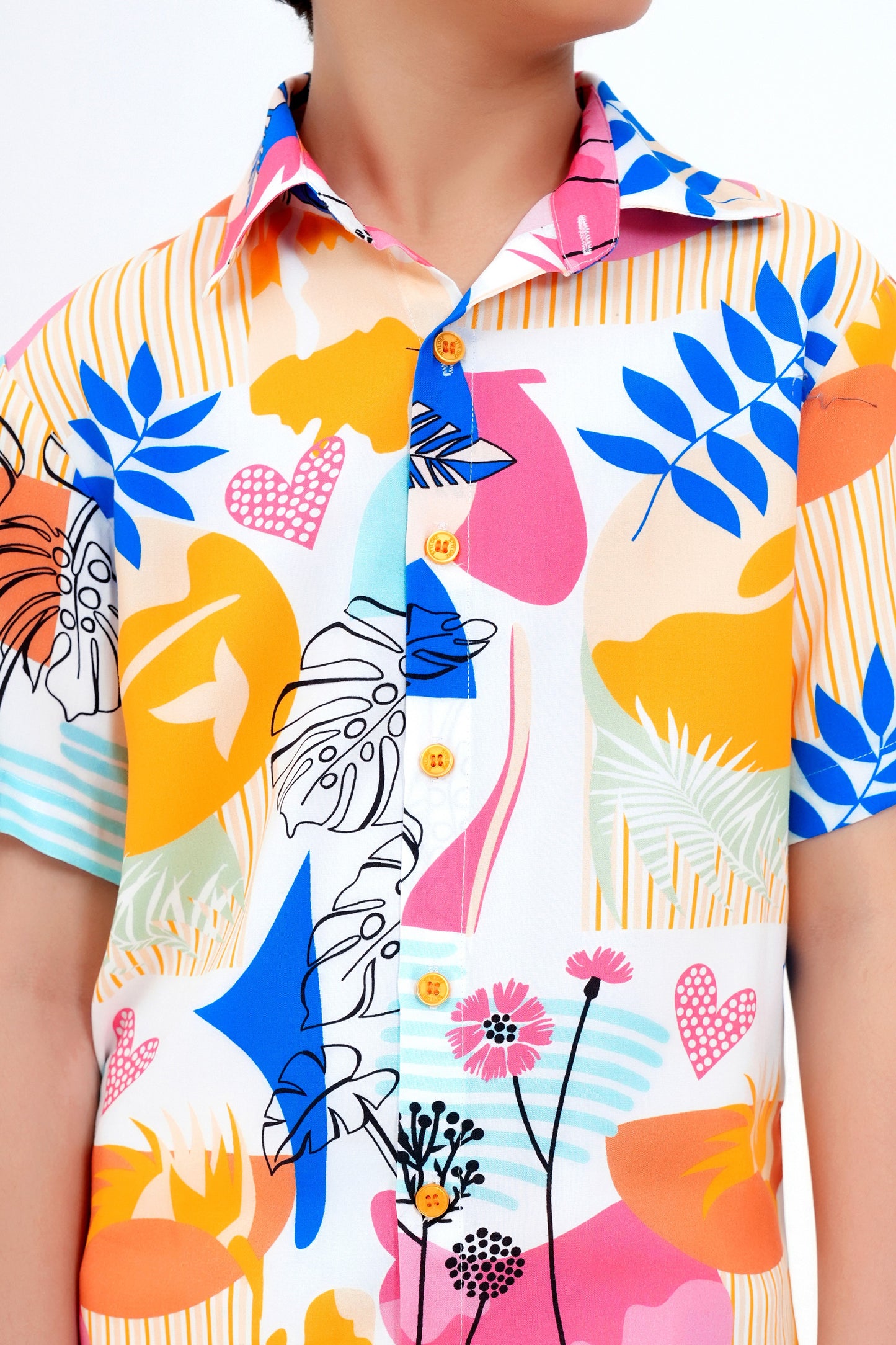 Boy’S Tropical Co-Ord Set – Matching Shirt & Shorts Outfit For Beach Vacations