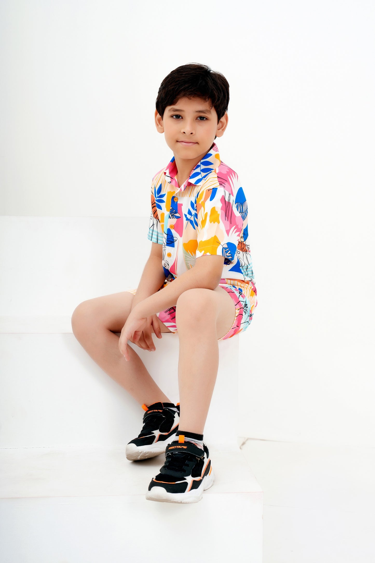 Boy’S Tropical Co-Ord Set – Matching Shirt & Shorts Outfit For Beach Vacations