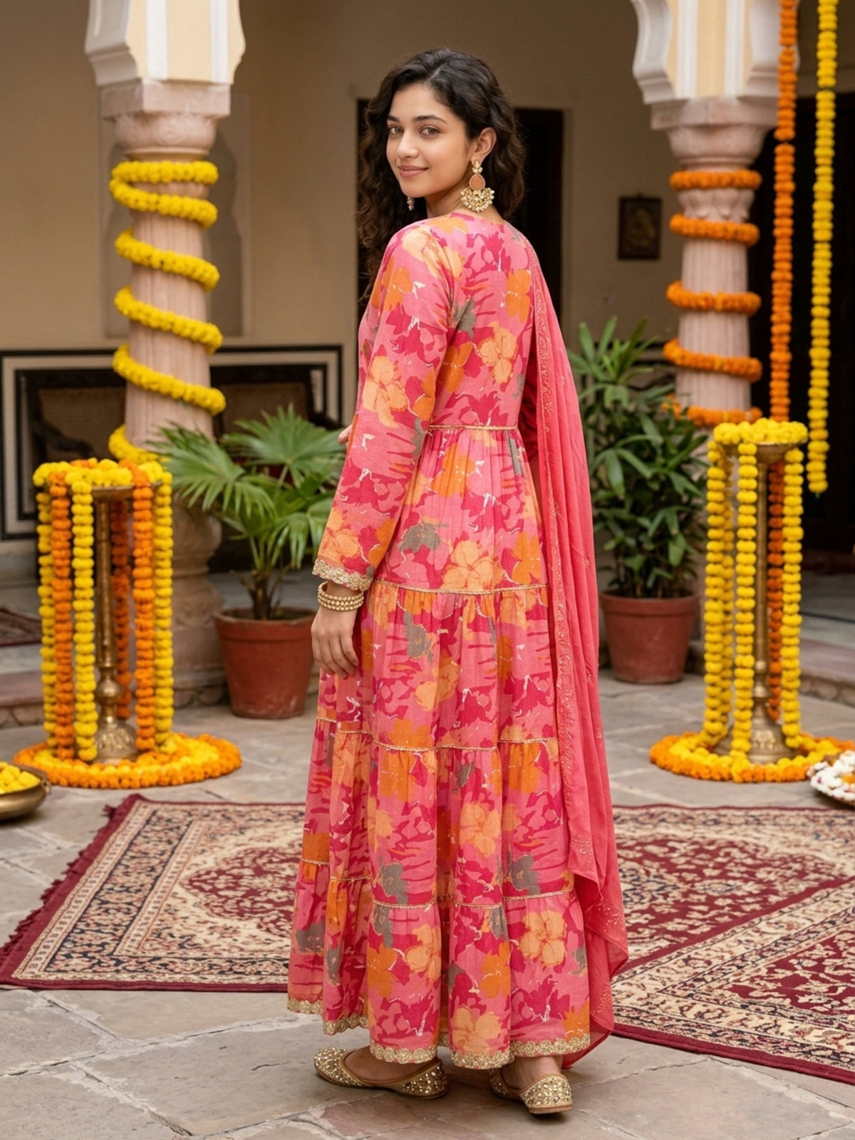 Women’s Cotton Maxi Dress – Ethnic Festive Wear