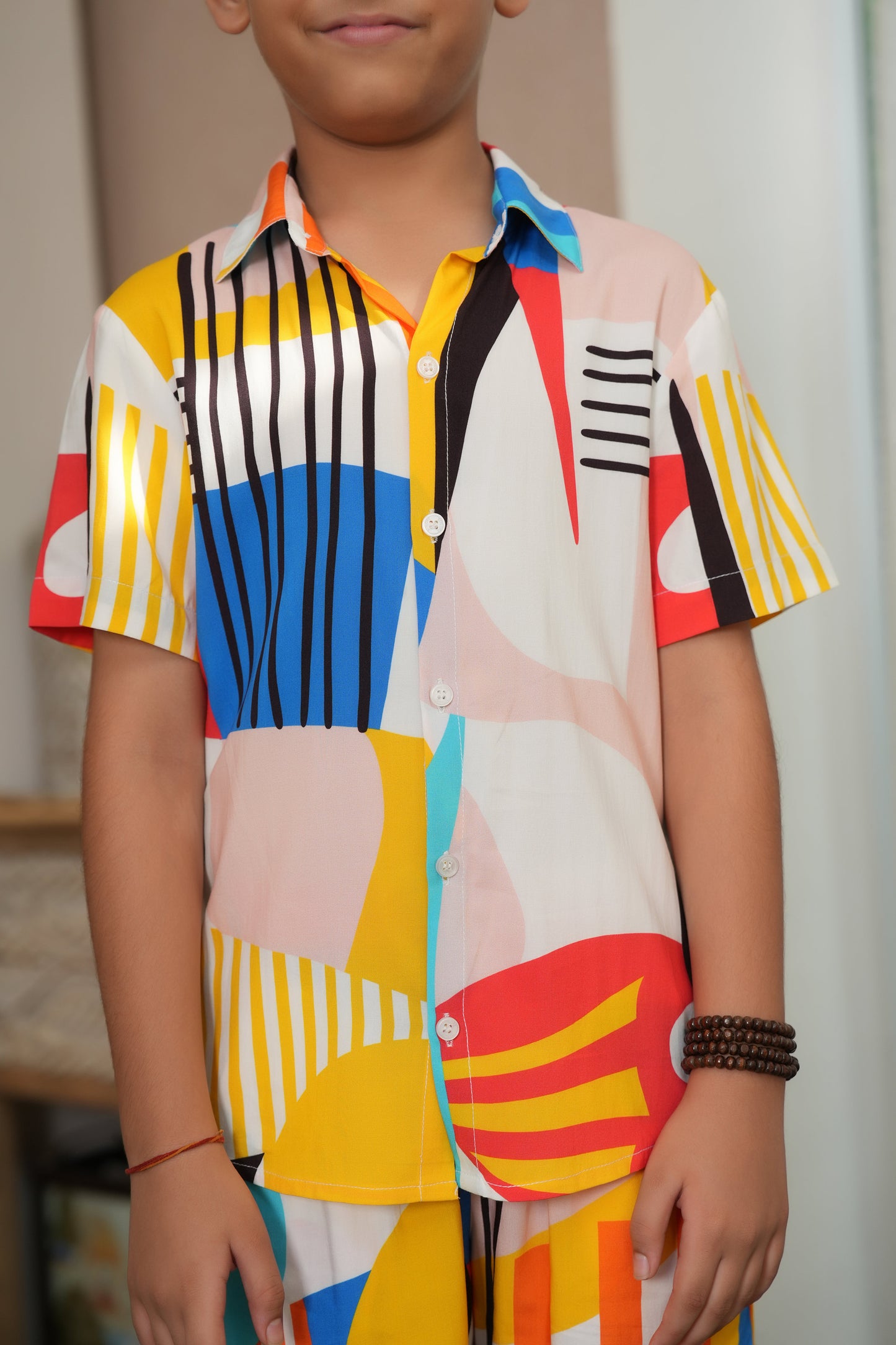 Boy’s ColorBurst Co-Ord Set – Bright Shirt & Shorts for Vacations & Birthdays