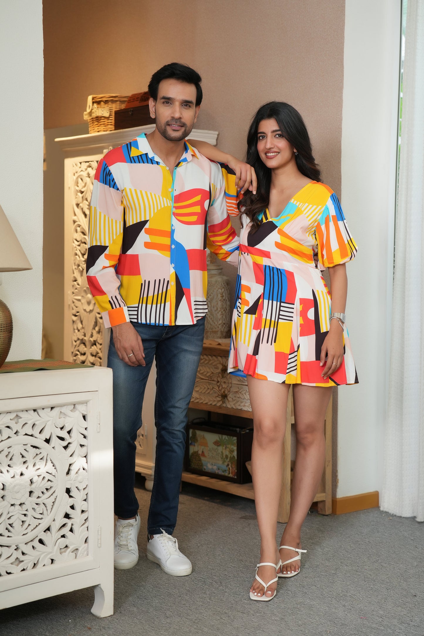 Couple Matching Outfit – Shirt & Dress Combo for Long Weekend Getaways