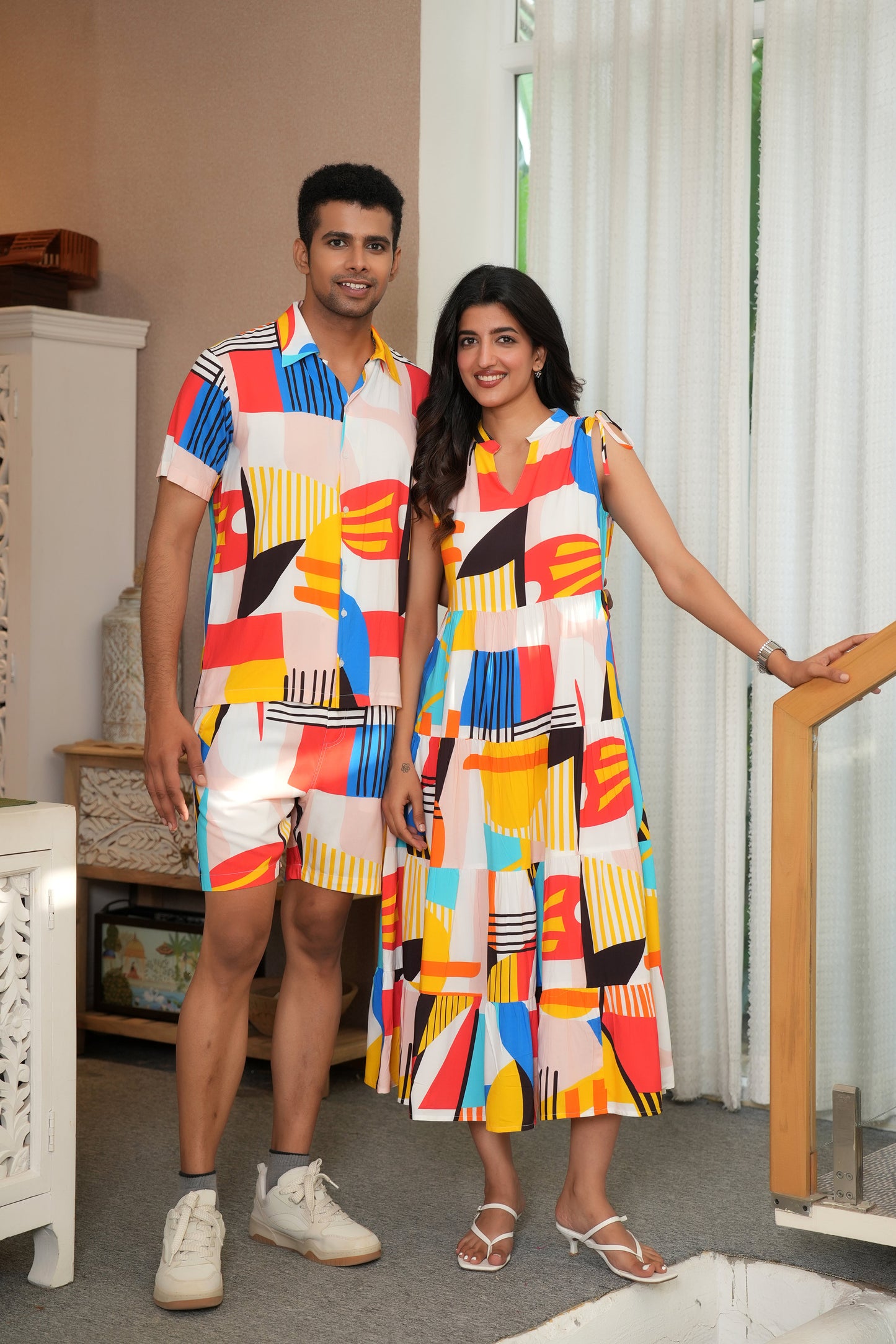 His & Her Resort Outfits – Matching Shirt & Dress for Pool Parties & Vacations