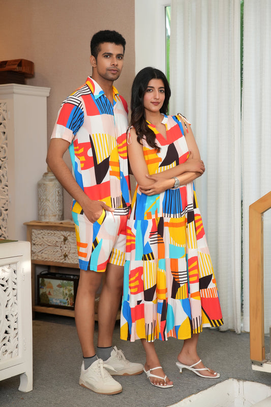 His & Her Resort Outfits – Matching Shirt & Dress for Pool Parties & Vacations