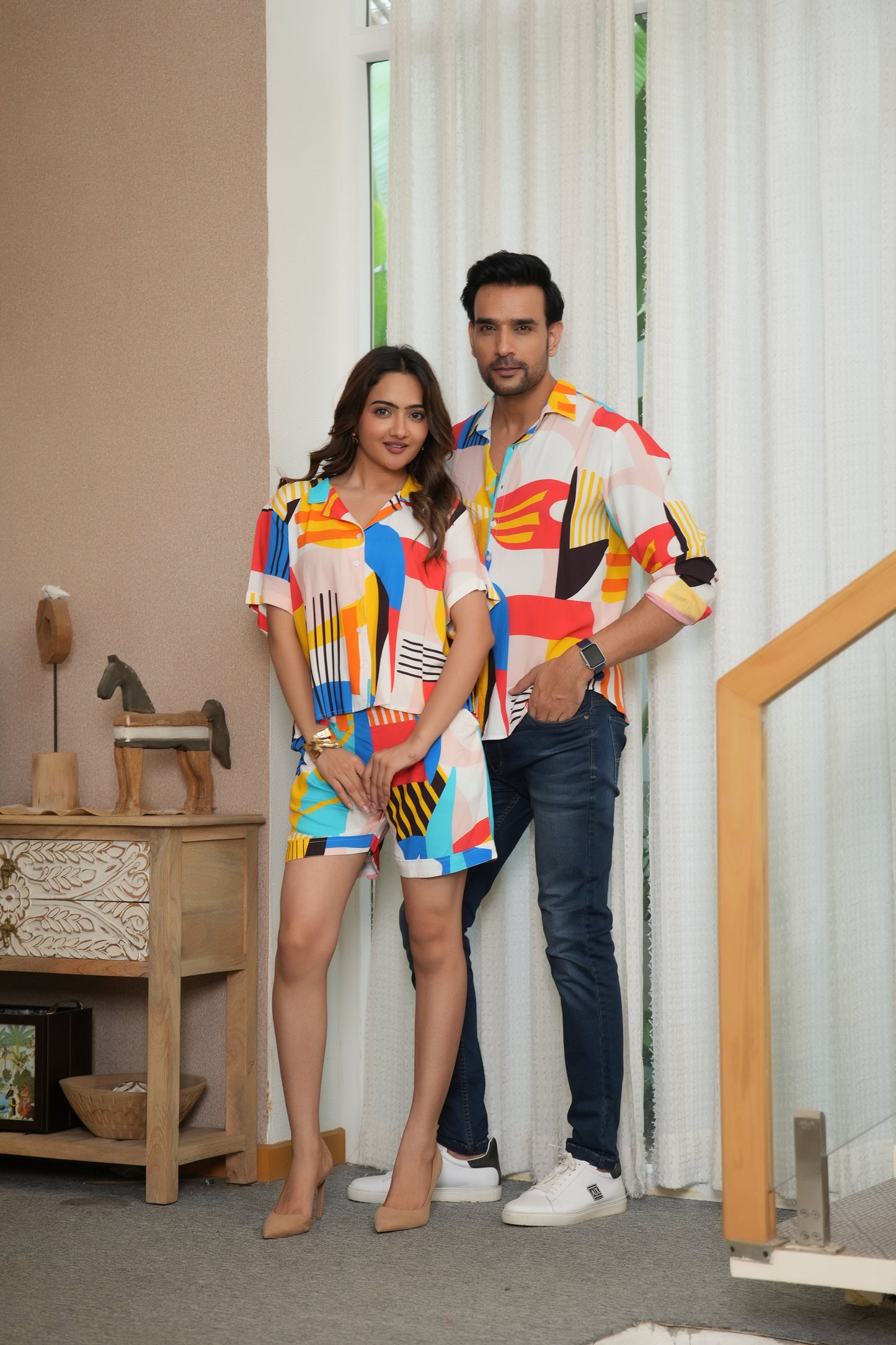 Couple Twinning Set – Vibrant Vacation Wear for Beach & Parties