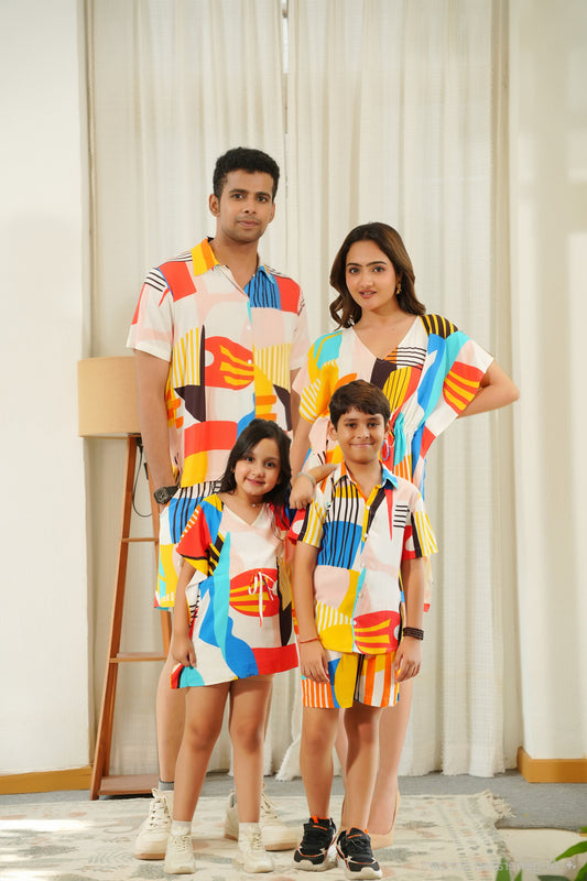 Family Matching Outfit Set – Vacation & Birthday Co-Ord Combo