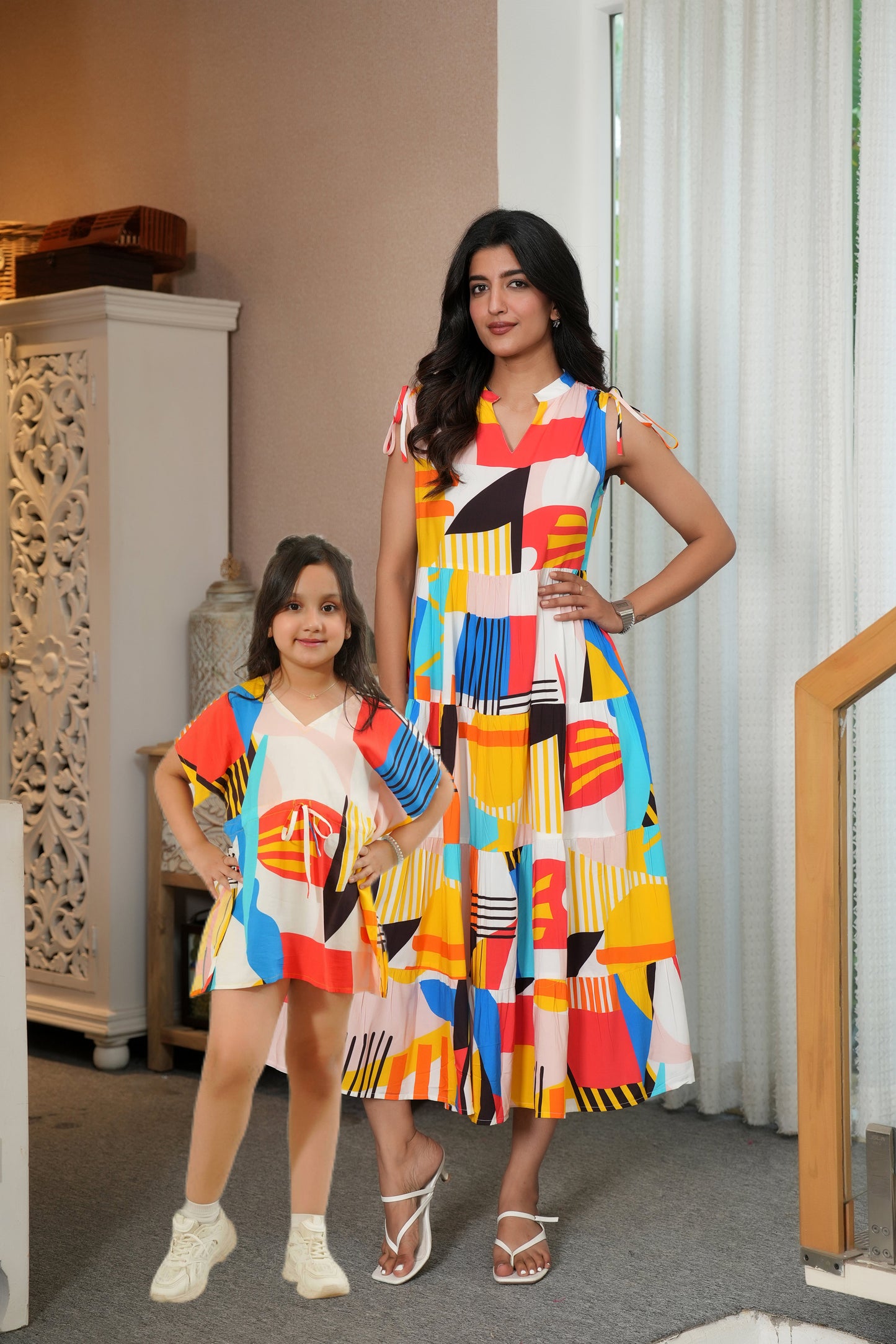 Mother & Daughter Matching Dresses – Vacation & Celebration Wear