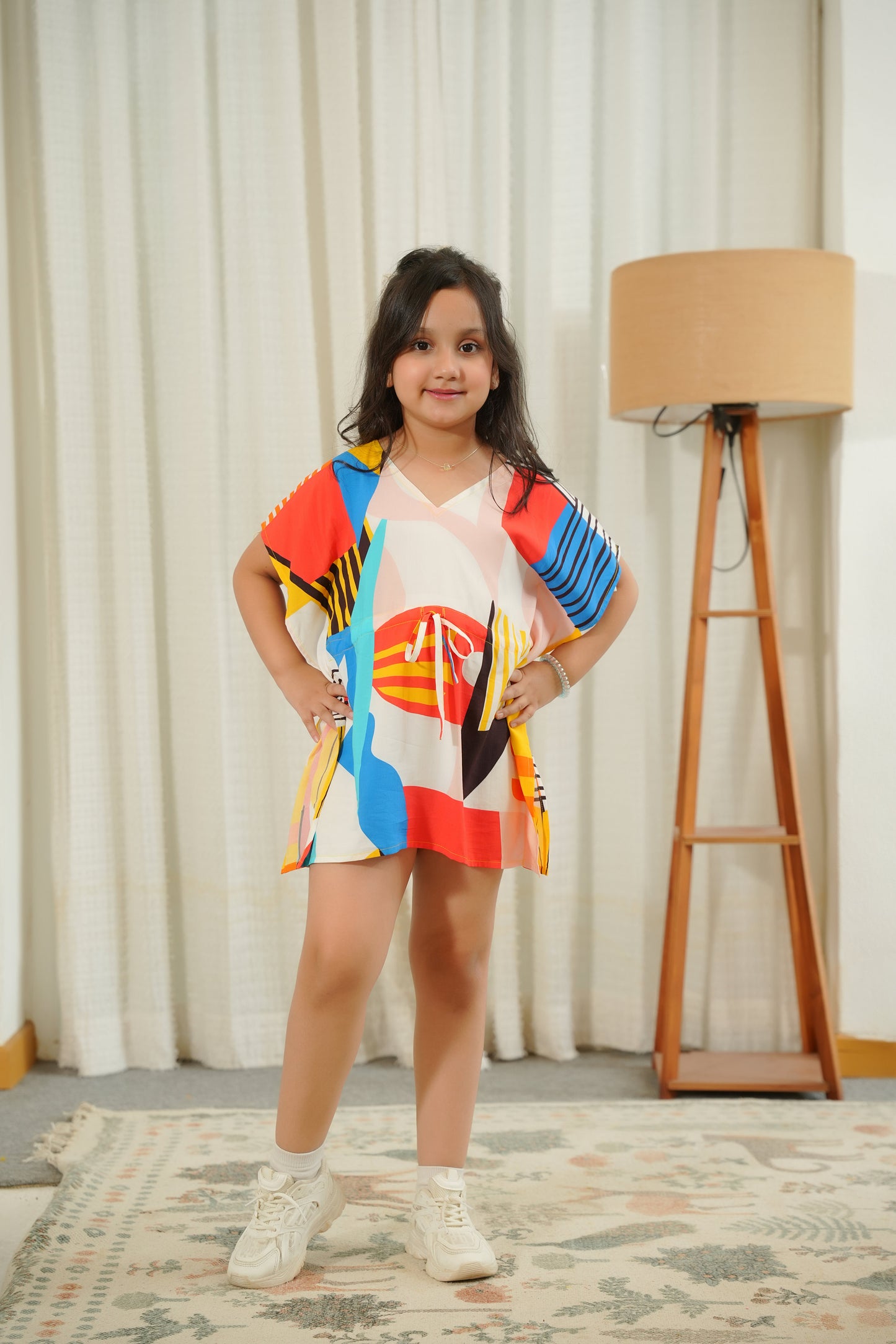 Girl’s Kaftan Dress – Playful Pool Party & Holiday Wear