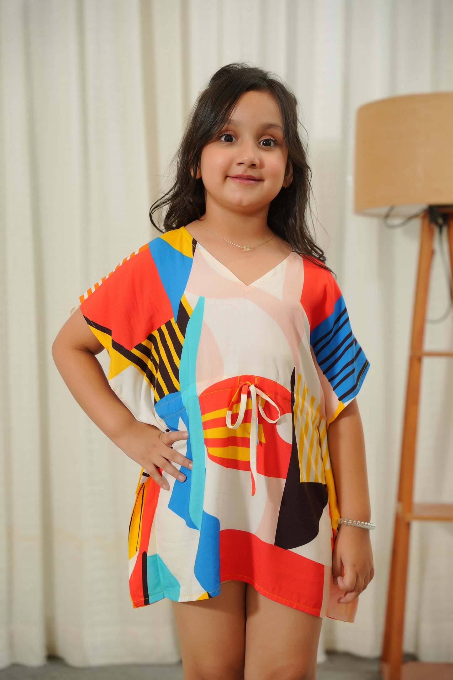 Girl’s Kaftan Dress – Playful Pool Party & Holiday Wear