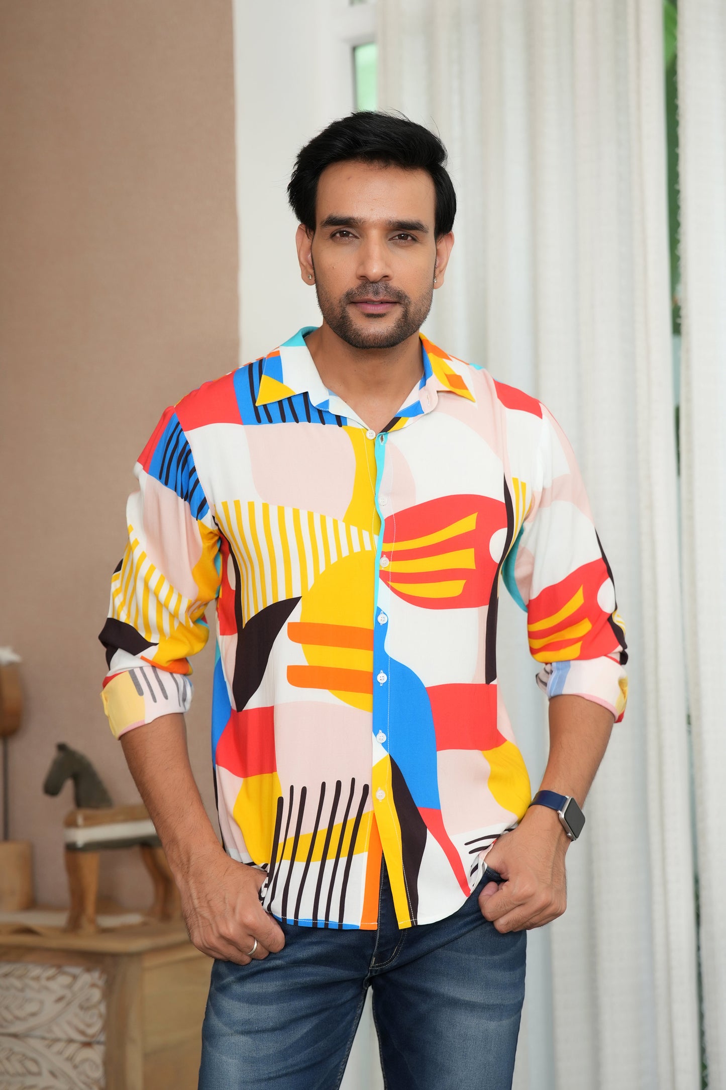 Men’s Full Sleeve Resort Shirt – Perfect for Vacations & Dinner Nights