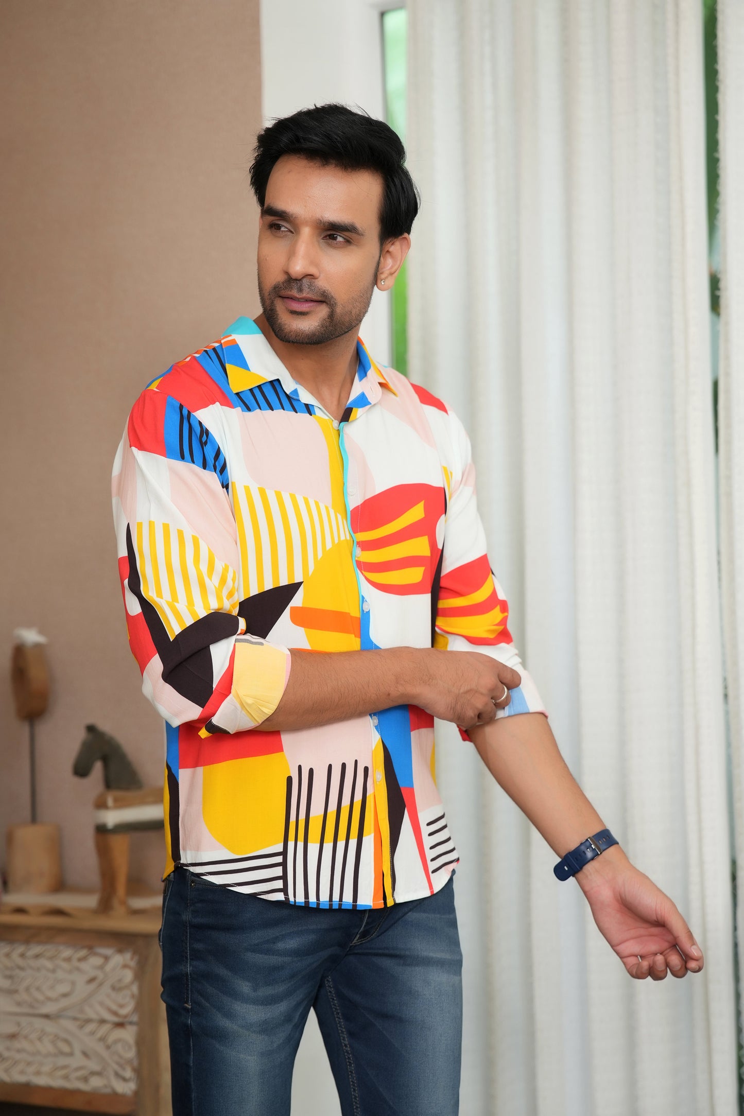 Men’s Full Sleeve Resort Shirt – Perfect for Vacations & Dinner Nights