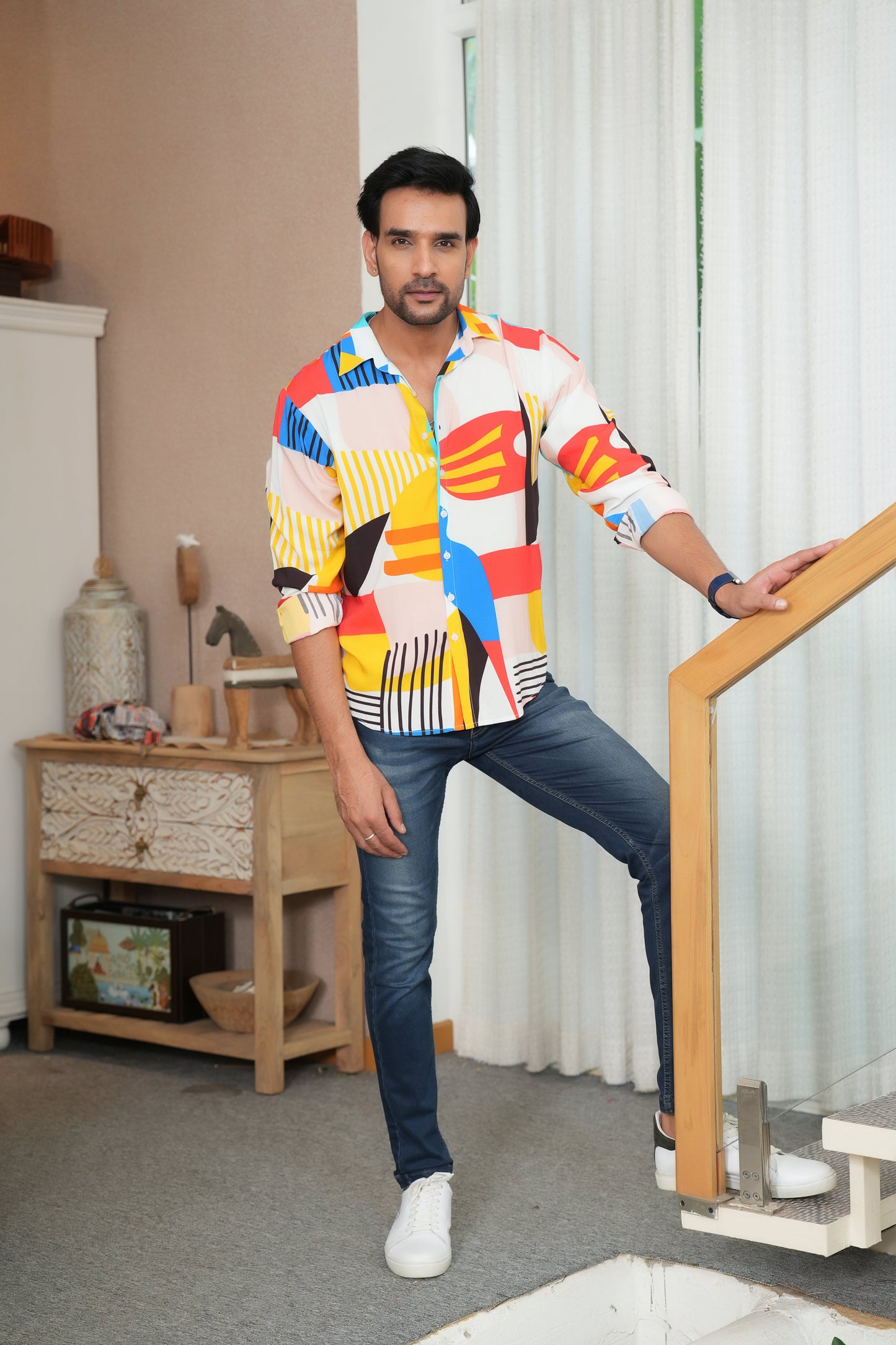 Men’s Full Sleeve Resort Shirt – Perfect for Vacations & Dinner Nights