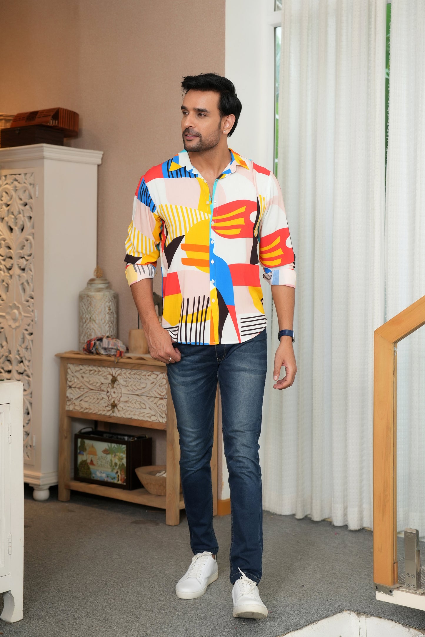 Men’s Full Sleeve Resort Shirt – Perfect for Vacations & Dinner Nights