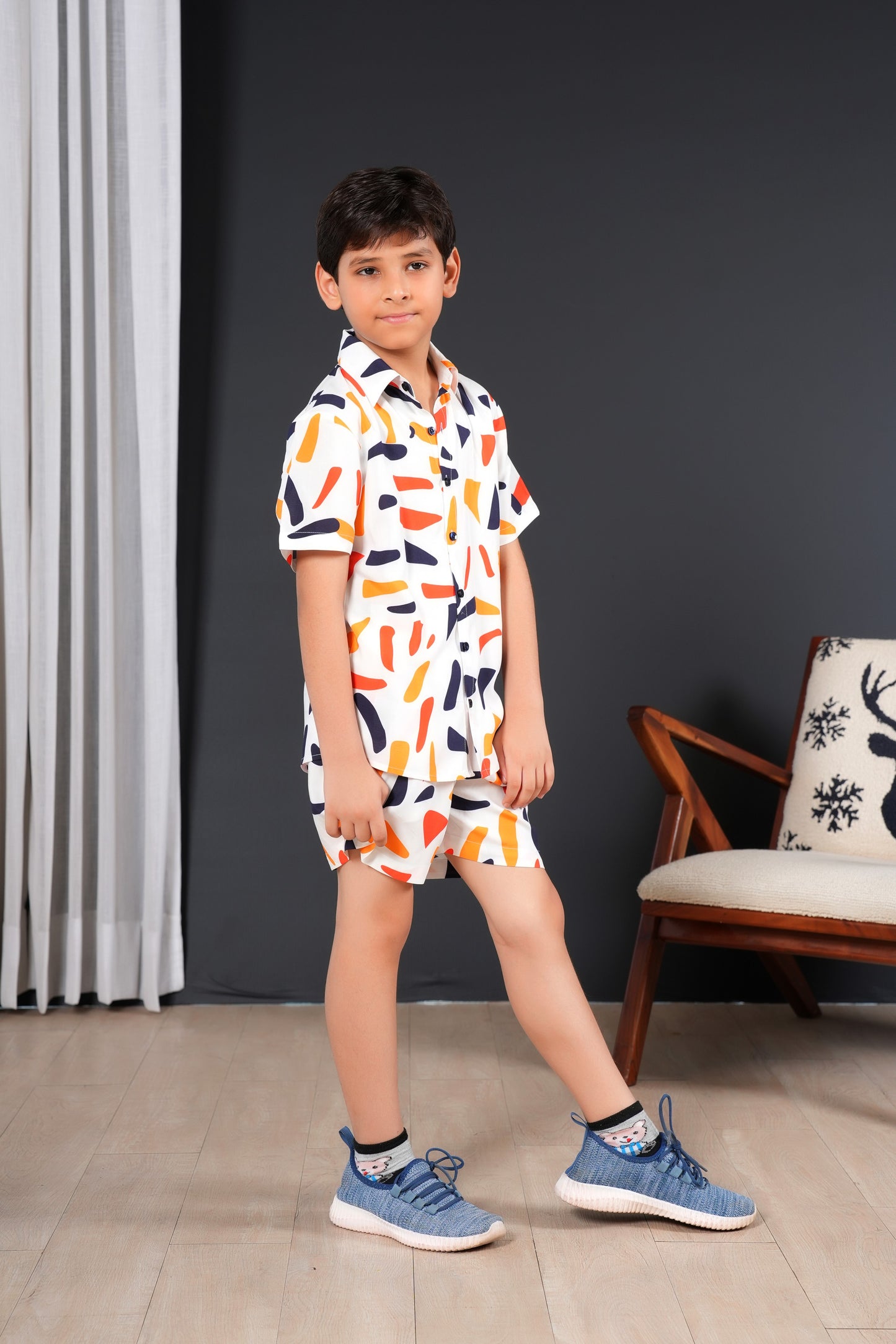 Boys' Tropical Viscose Co-Ord Set – Matching Summer Resort Outfit