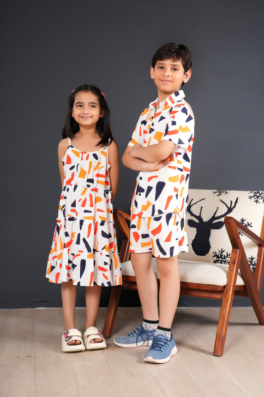 Kids' Matching Outfits for Brother & Sister – Tropical Vacation Wear