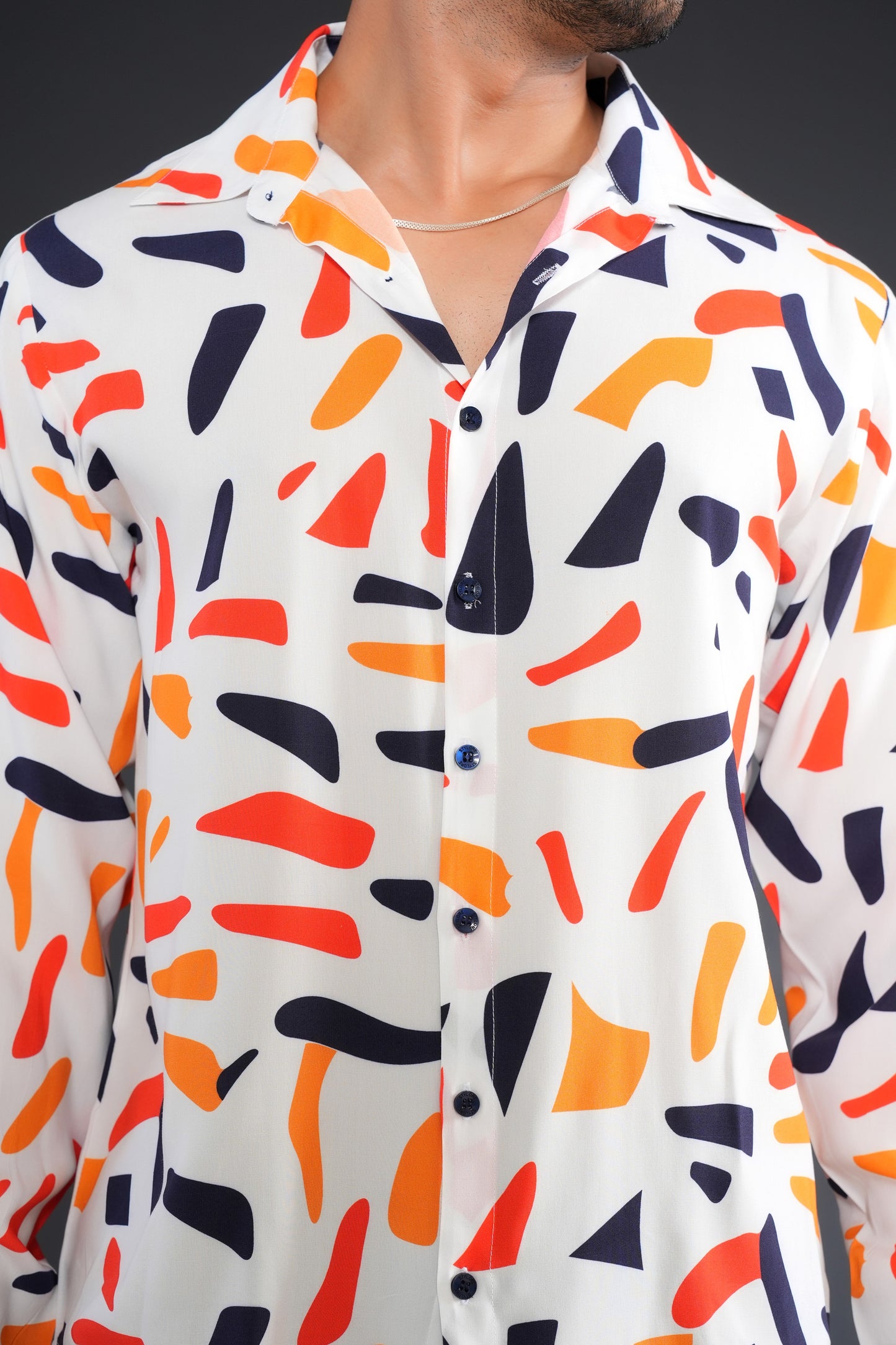 Men’s Full Sleeve Shirt – Tropical Print Lightweight Holiday Wear