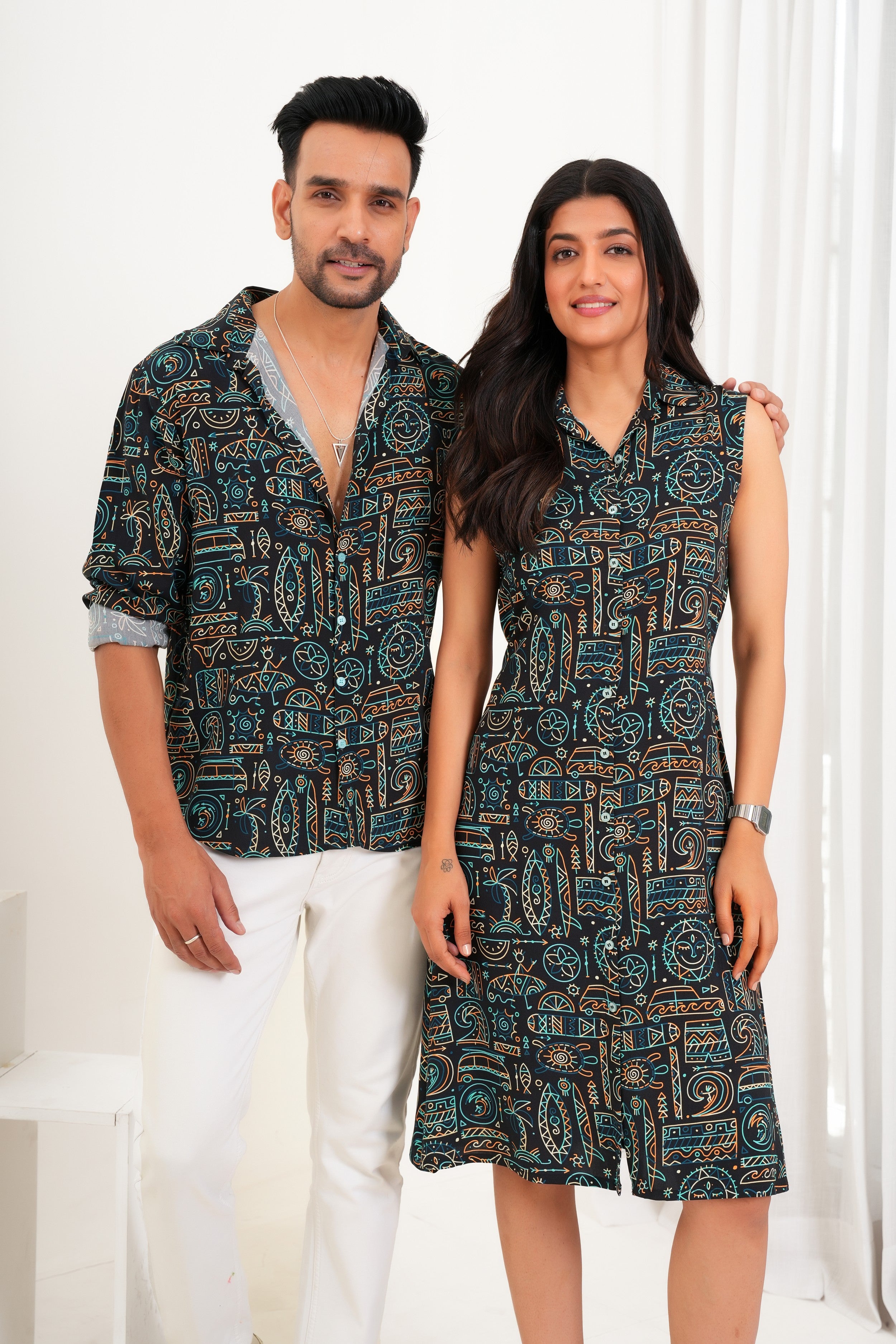 Couple Matching Dress – Printed Resort Matching Set